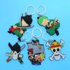 Una pieza segunda generación Luffy Qiao Ba emperatriz Sauron PVC doble cara Muñeco de dibujos animados llavero colgante joyería