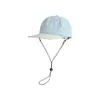 Gorra de Béisbol Coreana Versátil a Rayas Minimalista para Mujer con Cordón, Protección Solar, Visera Plana, Sombrero de Sol de Moda Casual
