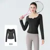 Fábrica de Ropa de Yoga Dongguan Personaliza Camisetas Deportivas de Ciclismo y Fitness de Manga Larga Ajustadas de Secado Rápido para Mujeres Europeas y Americanas ODM