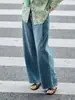 Jeans Casuales para Mujer 26 Primavera/Verano Nuevos de Cintura Alta Pierna Recta Holgados Adelgazantes Cómodos Pantalones Largos