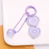 Llavero Colgante Creativo de Corazón 3D con Degradado para Coche, Accesorios Frescos y Coloridos de Cuentas de Burbujas, Decoraciones para Funda de Auriculares