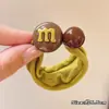 Laços de Cabelo Modernos Estilo Coreano para Mulheres, Elásticos de Cabelo Coloridos M&M, Acessórios de Cabelo Elásticos Simples e Fofos, Novo Acessório de Cabeça Versátil
