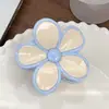Estilo Coreano Novo Ins Costura Flor Grampo de Cabelo Textura Alta Qualidade Suave Meio Cabelo Versátil Acessórios de Cabelo Pinça Tubarão Feminina