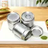 Caixa de Presente de Luxo Personalizada de Grau Alimentício 60x70 - Lata de Embalagem de Chá Verde de Grau Alimentício, Lata Redonda Pequena Vazia 30g para Matcha