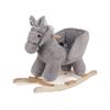 Caballo mecedor de peluche para niños Trojan con base de madera, música relajante, mecedora, mecedora para bebés transfronteriza
