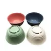 Tazón japonés para fideos instantáneos de paja de trigo engrosado biodegradable tazón de incienso de trigo caja de regalo de papel kraft tazón para ensaladas RS-8421