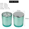 Taza de vidrio electrochapado para vela DIY hecha a mano casera recipiente para vela de aromaterapia de cera de soja Portavelas decoración taza vacía venta al por mayor