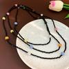Collar Largo Versátil Apilado de Perlas de Camelia Nuevo Estilo Lujo Ligero Alto Sentimiento Personalidad Elegante Cadena de Lana Joyería