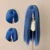 Fotos Reales del Fabricante: Pelucas para Muñecas BJD, Escala 1/3, 1/4, 1/6, Pelucas de Cabello Largo Liso de Seda Suave, Flequillo Largo, Piezas de Cabello sin Terminar