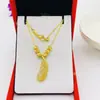 Cadena para Clavícula de Pluma Pequeña con Seis Perlas para Mujer, Set de Joyería de Moda Popular, Collar al por Mayor