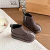 Novas Botas Martin de Bebê Outono/Inverno 2026, Botas de Couro Infantis com Forro de Lã, Sapatos de Couro para Meninos, Botinhas para Meninas, Sapatos de Algodão para Bebês