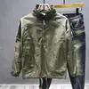Moda Retro de Trabajo Tendencia Chaqueta para Hombre Otoño e Invierno Holgada Pulóver Rompevientos Casual