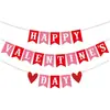 Bandera del Día de San Valentín Decoración de Fiesta del Día de San Valentín Bandera de Cola de Golondrina Accesorios de Decoración de Fiesta del Día de San Valentín