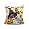 Fronha estampada de Halloween transfronteiriça para almofada de sofá de sala de estar em casa, almofada decorativa para quartos de mostra e feriados