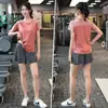 Conjunto de verão leve e de secagem rápida para fitness feminino, top esportivo para levantamento de peso, Pilates e yoga, design de peça dupla falso