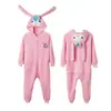 Ropa de Casa y Pijamas de Franela para Hombres y Mujeres de Otoño e Invierno, Pájaros, Animales Lindos de Dibujos Animados, Garfield, Conejo Rosa