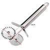 Cuchillo Cortador de Pizza de Acero Inoxidable de Rueda Sencilla y Doble, Cuchillo para Pastel, Pala Triangular, Utensilios para Hornear para Pizzería, Hamburguesería