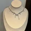 Collar para Fiesta de Noche para Mujer, Collar de Lujo con un Toque de Alta Gama, Exagerado Collar Brillante de Circonita, Cadena Clavicular de Nicho de Lujo Ligero