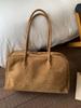 Bolso Retro de Ante de Alta Gama para Mujer 2025 Nueva Moda Bolso de Hombro Único Bolso de Axila Bolso de Mensajero Bolso Boston