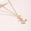 Collar Colgante de Moda Transfronterizo Aliexpress Lujo Ligero con Circonita para Mujer, Cadena para Clavícula de Gama Alta de Nicho Completamente Diamantada, Venta al por Mayor desde el Fabricante