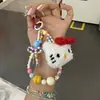 Gato de Pelúcia Coração Rosa Laço Colorido Cordão para Celular Fio para Celular Capa de Celular Cordão Digital Pingente Criativo