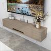 Mueble de TV colgante de pared de madera maciza con diseño de roca, sencillo, moderno, sencillo, súper estrecho, para sala de estar y dormitorio