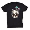 Transfronteiriça Verão 2026 Novo Estilo Manga Curta Estampada Alta Qualidade Camiseta Masculina Design Personalizado com Caveira Colorida Tendência