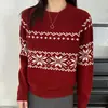 Suéter Suave de Punto Jacquard Fair Isle para Mujer, Nuevo Estilo Otoño/Invierno 2026, Top de Punto de Diseño Holgado y Sencillo