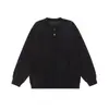 Sudadera Yidao Vintage 25 Otoño Nueva Retro Japonesa Sencilla Color Sólido Cuello Henley Holgada Casual Versátil Manga Larga