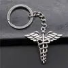 Bastón Símbolo Médico Colgante Llavero Colgante Joyería de Exportación Souvenir de Viaje Regalos Venta al por Mayor
