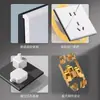 Tipo 86 Socket de Interruptor de Pared Oculto Interruptor Blanco Mate Tacto Suave Socket de Cinco Orificios Ultradelgado Panel Doble Al Por Mayor