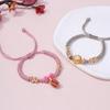 Festival de Medio Otoño Nudo de Flor de Durazno Pulsera Semi-Terminada DIY Tejido a Mano Pulsera Accesorios de Joyería con Hilo de Cuentas al por Mayor