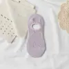 Meias de Barco de Algodão Novas para Primavera e Verão Femininas Meias Respiráveis Simples Vazadas de Malha Meias Invisíveis de Silicone Femininas