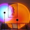 Lámpara de Pie de Atardecer para Sala de Estar y Dormitorio, Lámpara de Mesa con Ambiente de Habitación de Sol Perpetuo, Rojo Atardecer, Estilo de Lujo Moderno