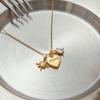 Diseño silencioso con estilo clásico acero inoxidable de oro de 18 quilates con mango de circonita blanca estrella amor MAM colgante de collar de circón blanco