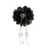 Cadena de Pinza para el Cabello Grande Autoadhesiva con Borla de Concha y Pétalos de Peonía Accesorios para el Cabello DIY Pinza de Tiburón Pinza para el Cabello de Estilo Antiguo para Mujeres