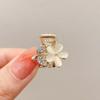 Pinza para el cabello de media coleta con perlas de moda, elegante y de lujo ligero, horquilla coreana dulce y versátil, accesorios de alta gama para todas las estaciones