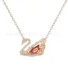 Colar Swarovski Element Swarovski Smart Swan Pingente Clavícula Swarovski Exquisite Alta Versão Colar Olho do Diabo