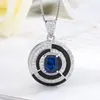 Conjunto de Joias Huayoumei para Mulheres, Azul Elegante e Moderno Joias Transfronteiriças, Colar, Brincos, Anel, Zircônia Atacado