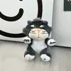 Llavero Divertido de Gato Lucifer Colgante de Peluche Creativo Gatito Bizco Adorno Colgante para Bolso Muñeco para Agarrar
