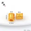 Espere Acessórios DIY Dourado Areia de Longa Duração com Contas Espaçadoras com Furo Passante, Contas Tubulares Nuvem Vazada Vermelhas para Pulseiras e Colares