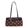 Bolso de lunares estilo coreano, bolso de hombro, bolso de gran capacidad para mujer, moda nicho, bolso de hombro de alta gama para mujer