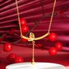 Nuevo collar de mariposa dorado para mujer, combina con todo, cadena para suéter de metal de alta calidad que no se desvanece, joyería de nicho, Accesorios Yiwu