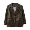 Traje Inno Tallas Grandes Chaqueta Retro de Piel Sintética Otoño Nuevo Estilo Bf Holgado Adelgazante Superior 323190