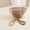 Sombrero protector solar para niños, sombrilla de verano para niñas, sombrero de paja, bolso, traje para niñas, sombrero de playa de princesa con encaje estilo occidental para niñas.