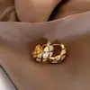 Pendientes Vintage de Plata con Forma de Rombo y Gota de Aceite Estilo Palacio Retro Exquisitos Pendientes de Botón Lujo Ligero Pendientes de Gama Alta