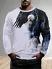 Camiseta de manga larga para hombre con estampado de camuflaje estilo americano transfronterizo para uso en exteriores en otoño