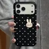 Miffy de Lunares es adecuado para Apple 17 Pro Max, lindo personaje de dibujos animados para iPhone 16 Pro, protección completa de lente, 2 en 1 para iPhone 15