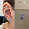Pendientes Únicos Planeta Azul Saturno Acero de Titanio Súper Brillantes Clavos para Cartílago Auricular Pendientes Azules para Mujer Más Fáciles de Combinar Tapones para Oídos de Rosca