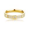 Europa y Estados Unidos estilo simple no se decolora acero de titanio anillo de diamante mujer tendencia INS anillo de pareja fabricantes venta al por mayor